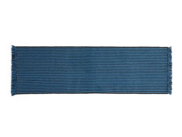 HAY - Stripes and Stripes Wool Rug 200x60 Blue