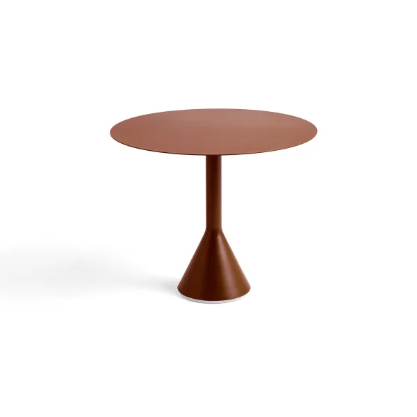 HAY Table à café ronde Palissade Cone Iron red, Ø90 cm