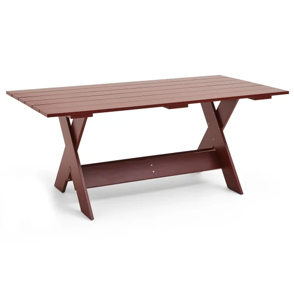 HAY Table à manger Crate Dining Table 180x89,5 cm pin laqué iron red