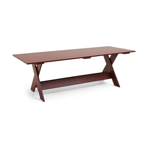 HAY Table à manger Crate Dining Table 230x89,5 cm pin laqué Iron red