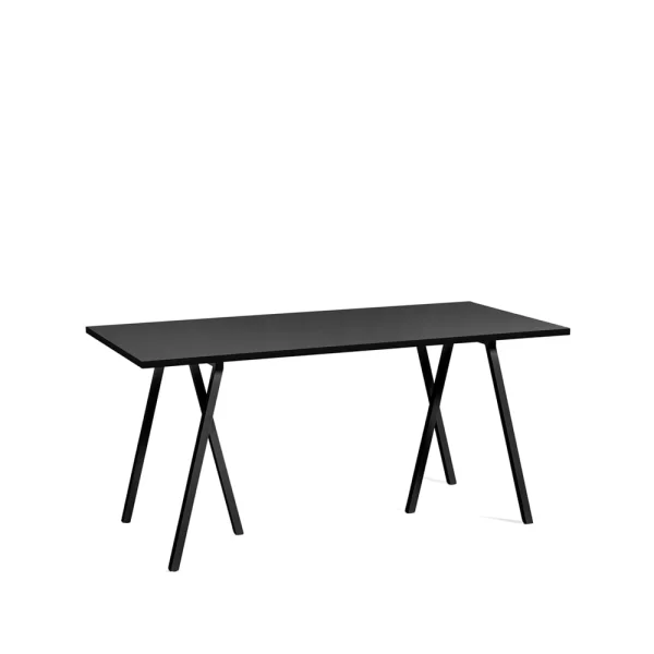 HAY Table à manger Loop Stand Black linoleum-black, 160 cm