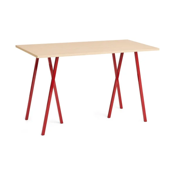 HAY Table à manger Loop Stand incl. support 77,5x160 cm Maroon red-clear lacq. oak