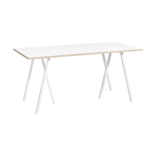 HAY Table à manger Loop Stand incl. support 87,5x180 cm White-white laminate-plywood