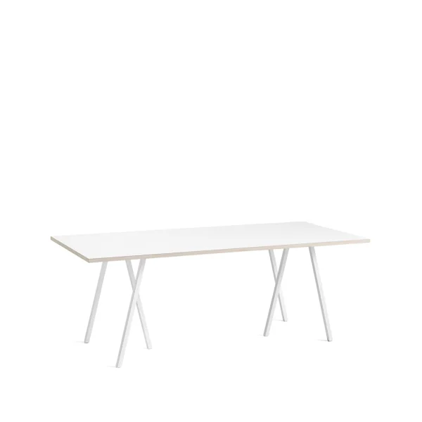 HAY Table à manger Loop Stand White laminate-white, 200 cm