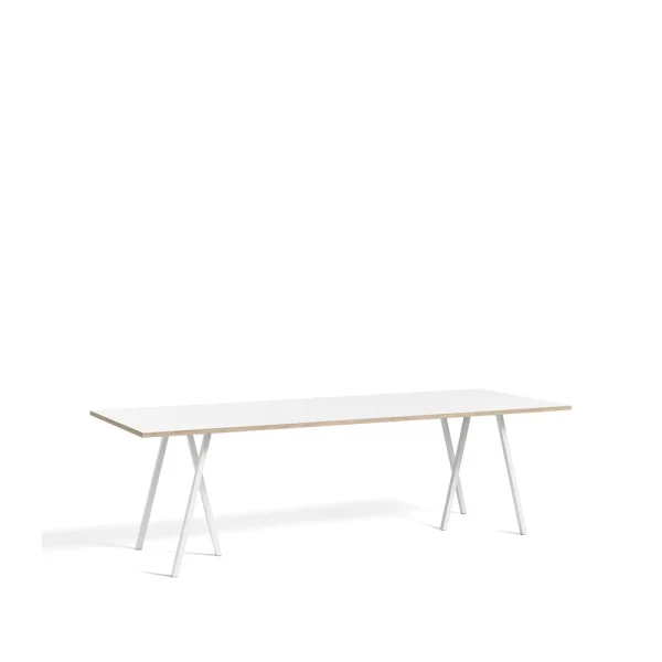 HAY Table à manger Loop Stand White laminate-white, 250 cm