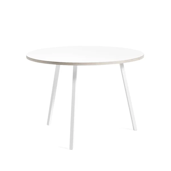 HAY Table à manger ronde Loop Stand White laminate-white, Ø105 cm