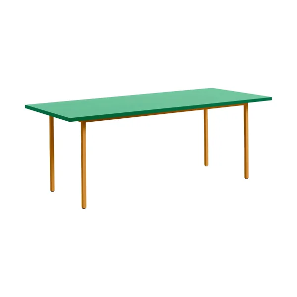 HAY Table à manger Two-Colour 90x200 cm Ochre-green mint