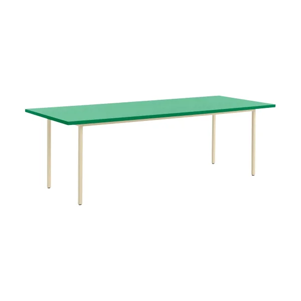 HAY Table à manger Two-Colour 90x240 cm Ivory-green mint