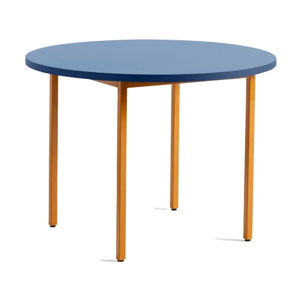 HAY Table à manger Two-Colour Ø105 cm Ochre-blue