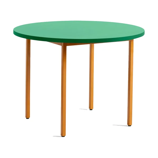 HAY Table à manger Two-Colour Ø105 cm Ochre-green mint