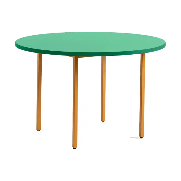 HAY Table à manger Two-Colour Ø120 cm Ochre-green mint