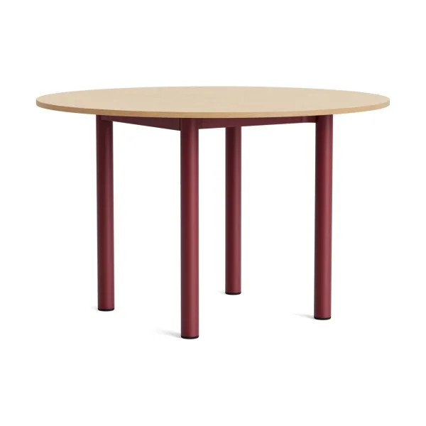 HAY Table Annex Round Laiton laqué Barn Red Aluminium, Ø120 cm