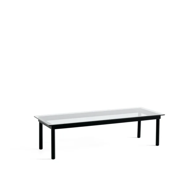 HAY Table basse Kofi Black oak-clear glass, 50 cm