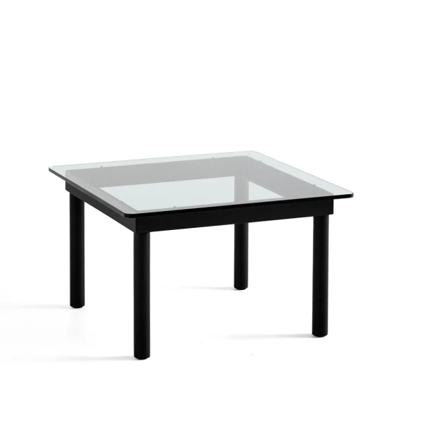 HAY Table basse Kofi Black oak-clear glass, 60 cm