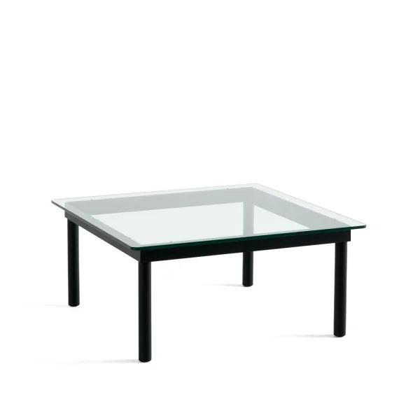 HAY Table basse Kofi Black oak-clear glass, 80 cm