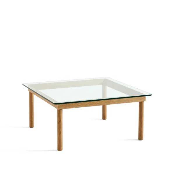 HAY Table basse Kofi Oak-clear glass, 80 cm