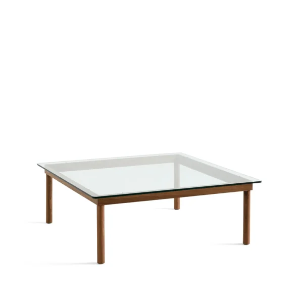 HAY Table basse Kofi Walnut-clear glass, 100 cm