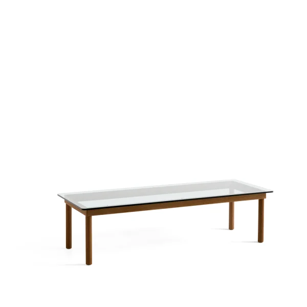 HAY Table basse Kofi Walnut-clear glass, 50 cm