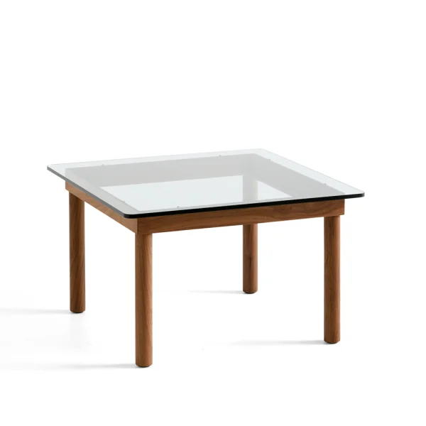 HAY Table basse Kofi Walnut-clear glass, 60 cm