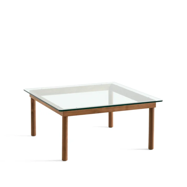 HAY Table basse Kofi Walnut-clear glass, 80 cm