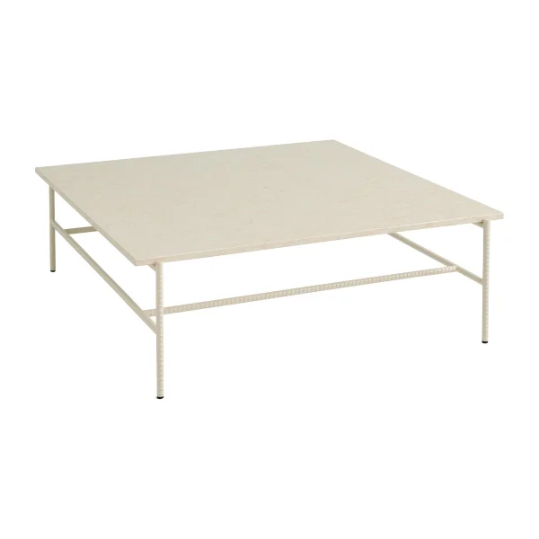 HAY Table basse Rebar 100x104x33 cm Beige marble-alabaster