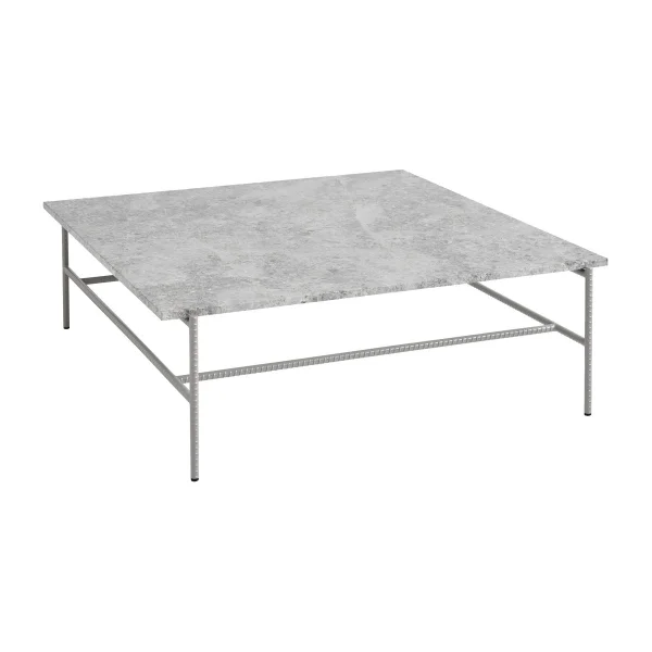 HAY Table basse Rebar 100x104x33 cm Grey marble-fossil