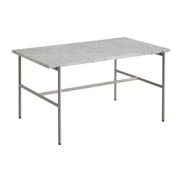 HAY Table basse Rebar 80x49x40,5 cm Grey marble-fossil