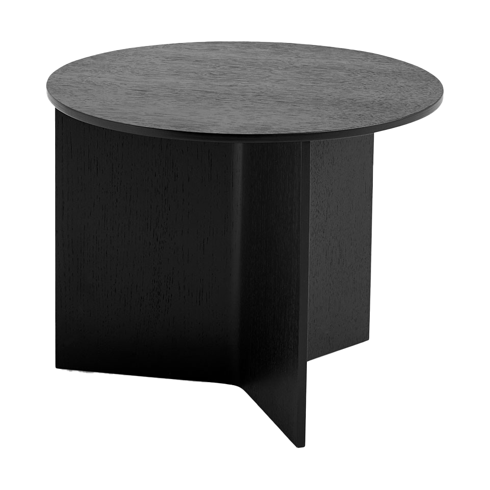 HAY Table basse Slit Ø45 cm Black lacquered oak