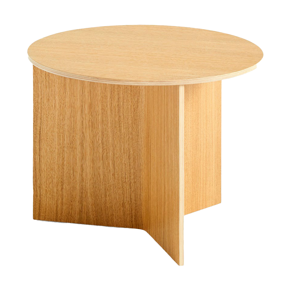 HAY Table basse Slit Ø45 cm Lacquered oak