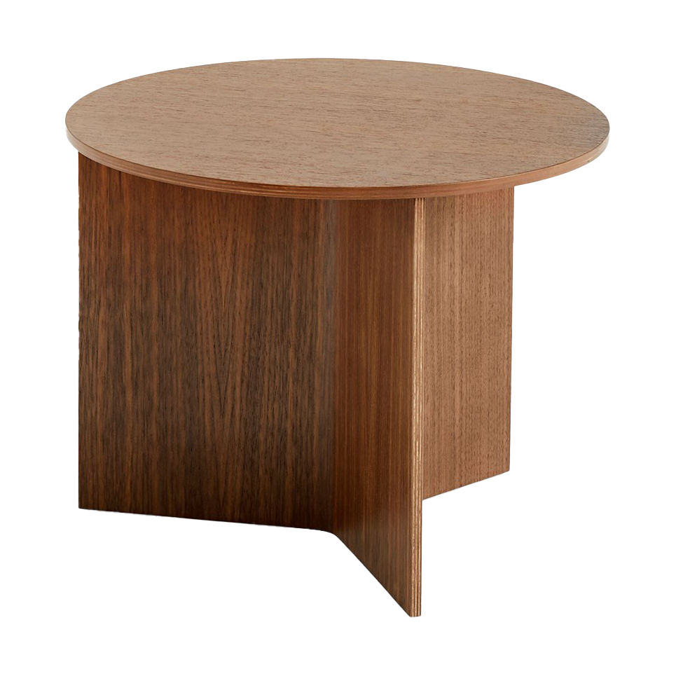 HAY Table basse Slit Ø45 cm Lacquered walnut