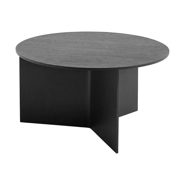 HAY Table basse Slit Ø65 cm Black lacquered oak