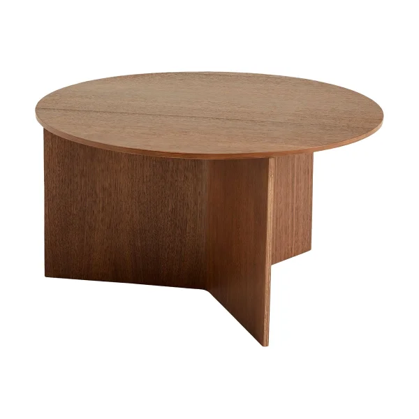 HAY Table basse Slit Ø65 cm Lacquered walnut