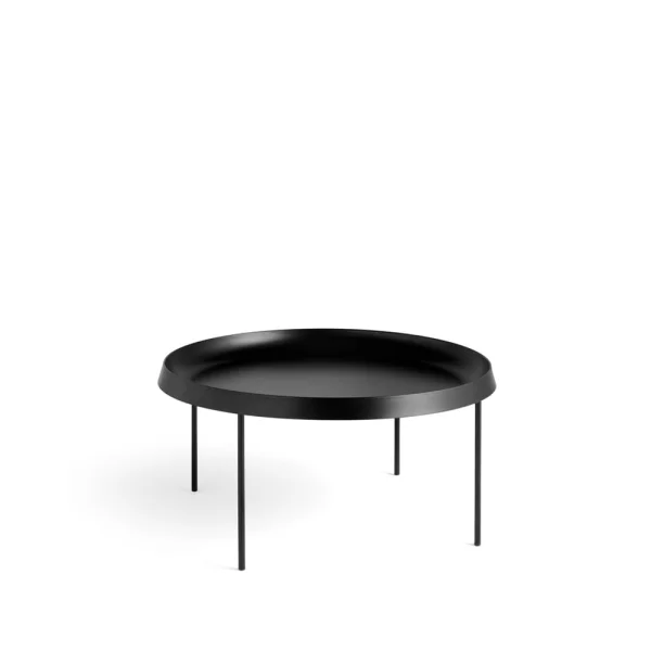 HAY Table basse Tulou Black, Ø75 cm