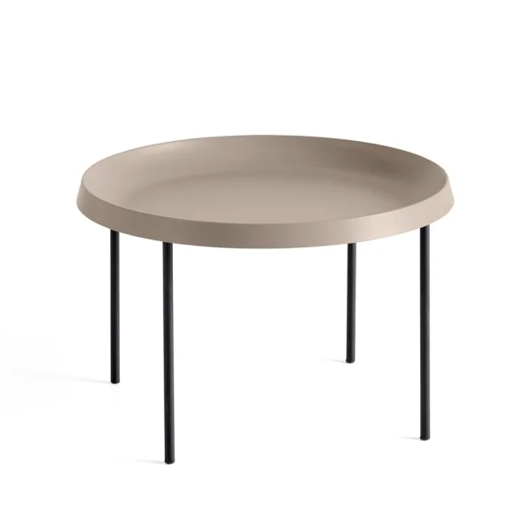 HAY Table basse Tulou Mocca-black, Ø55 cm