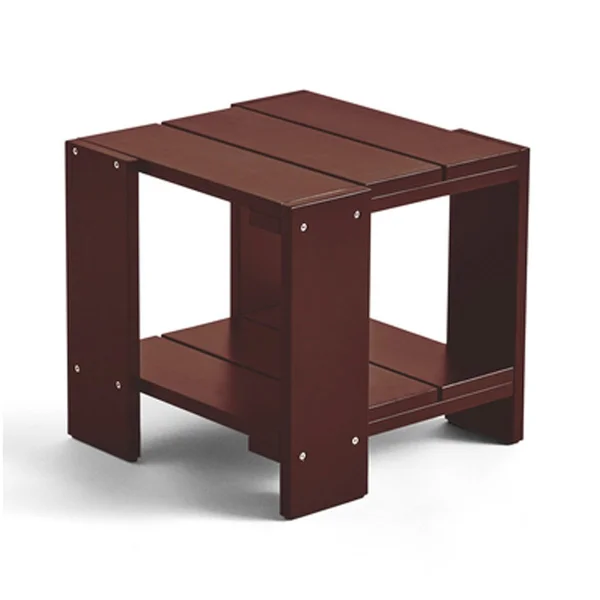 HAY Table Crate Side Table 49,5x49,5x45 cm pin laqué Iron red