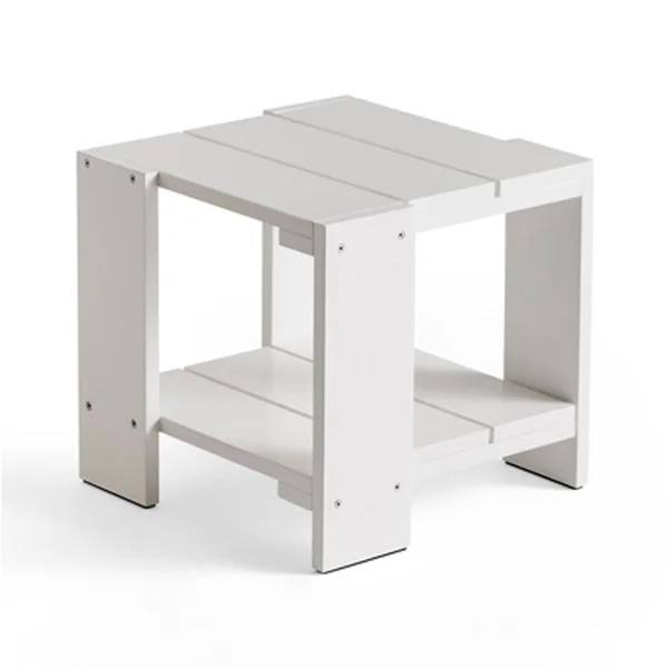 HAY Table Crate Side Table 49,5x49,5x45 cm pin laqué White