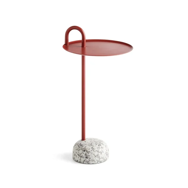 HAY Table d'appoint Bowler Tile red-granite