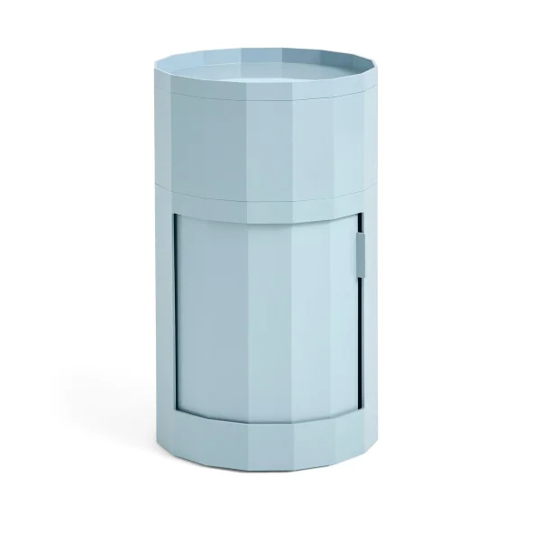 HAY Table d'appoint Facet Cabinet high 66 cm Misty blue