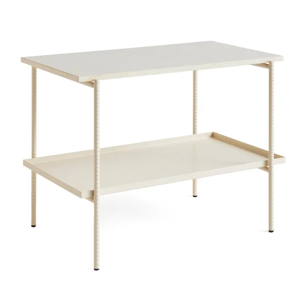 HAY Table d'appoint Rebar 75x44x55 cm Beige marble-alabaster