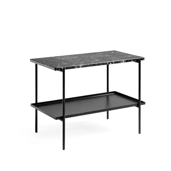 HAY Table d'appoint Rebar 75x44x55 cm Black marble-black