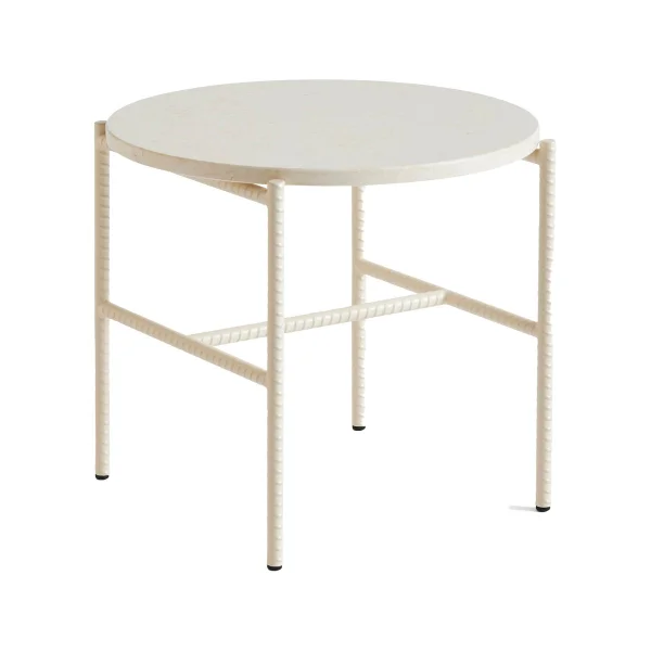 HAY Table d'appoint Rebar Ø45 cm Beige marble-alabaster