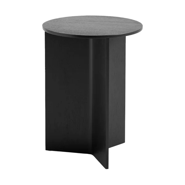 HAY Table d'appoint Slit high Ø35 cm Black lacquered oak