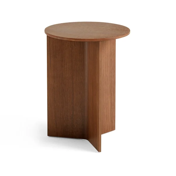 HAY Table d'appoint Slit high Ø35 cm Lacquered walnut