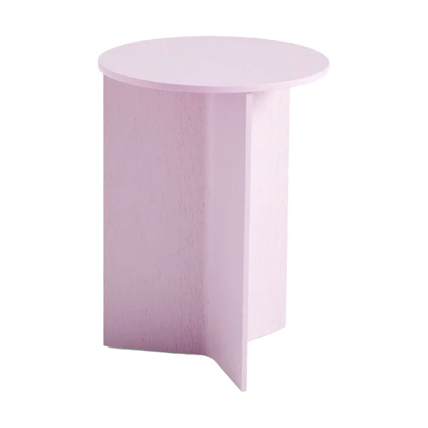 HAY Table d'appoint Slit high Ø35 cm Pink lacquered oak