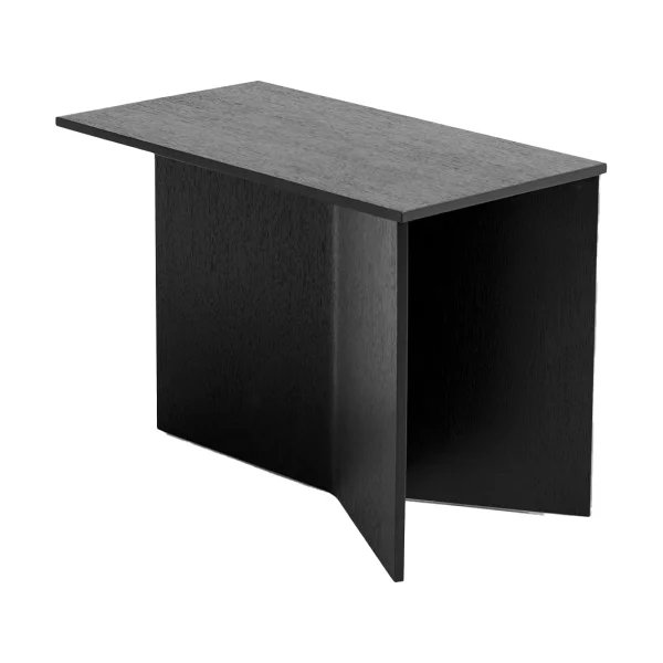 HAY Table d'appoint Slit Oblong 27,5x49 cm Black lacquered oak