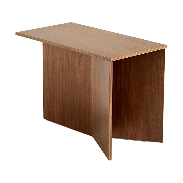 HAY Table d'appoint Slit Oblong 27,5x49 cm Lacquered walnut