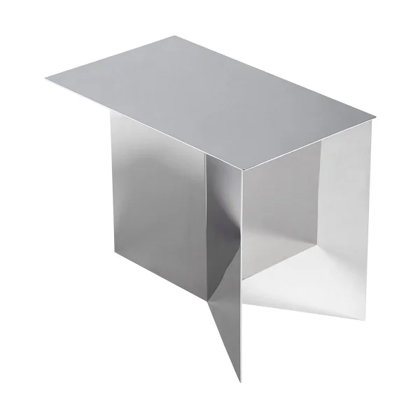 HAY Table d'appoint Slit Oblong 27,5x49 cm Mirror polished steel