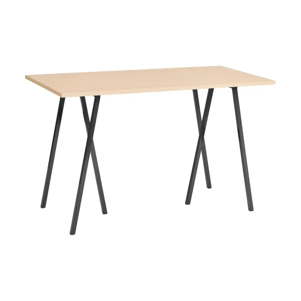 HAY Table de bar Loop Stand incl. support 77,5x160 cm Black-clear lacq. oak