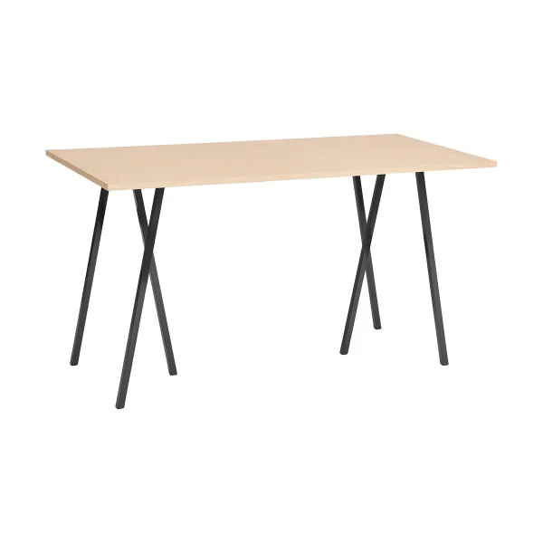 HAY Table de bar Loop Stand incl. support 87,5x180 cm Black-clear lacq. oak