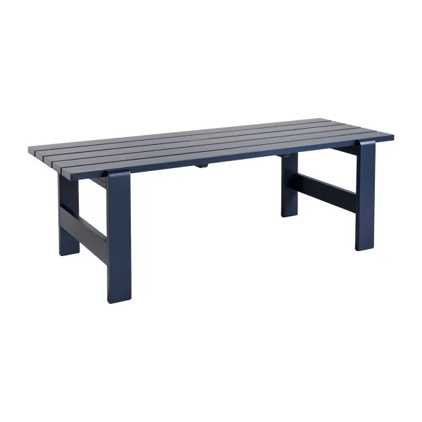 HAY Table Weekday 230x83 cm pin laqué Steel blue